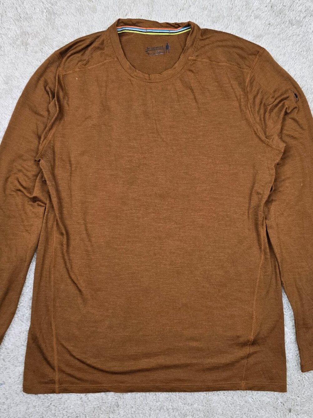 Smartwool Merino Merino Wool Base Layer Mens Size Medium M Brown REI Camping USA